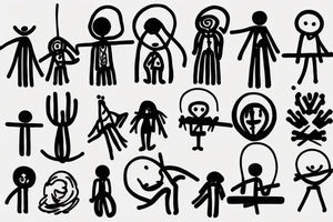 Stick figure family tattoo idea