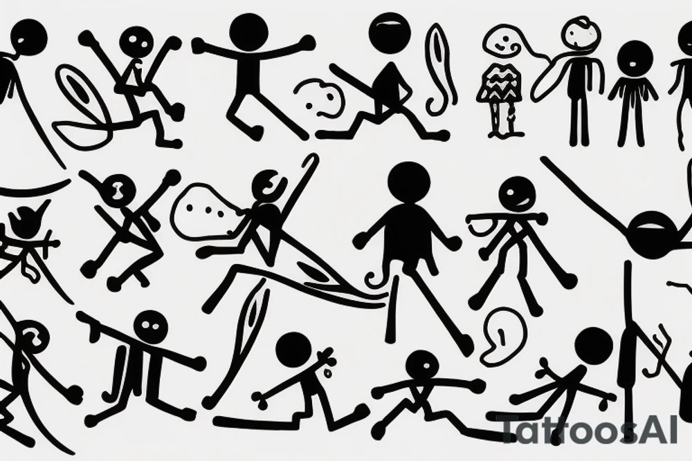 Stick figure family tattoo idea
