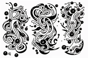 dopamine molecule tattoo idea