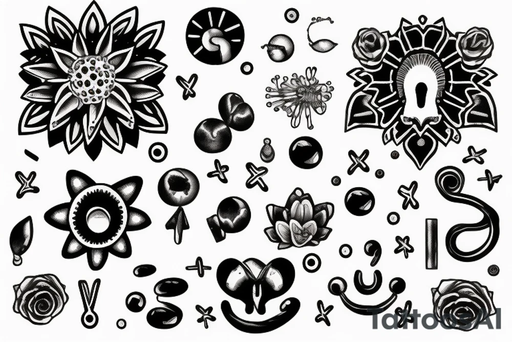 dopamine molecule tattoo idea