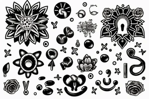 dopamine molecule tattoo idea