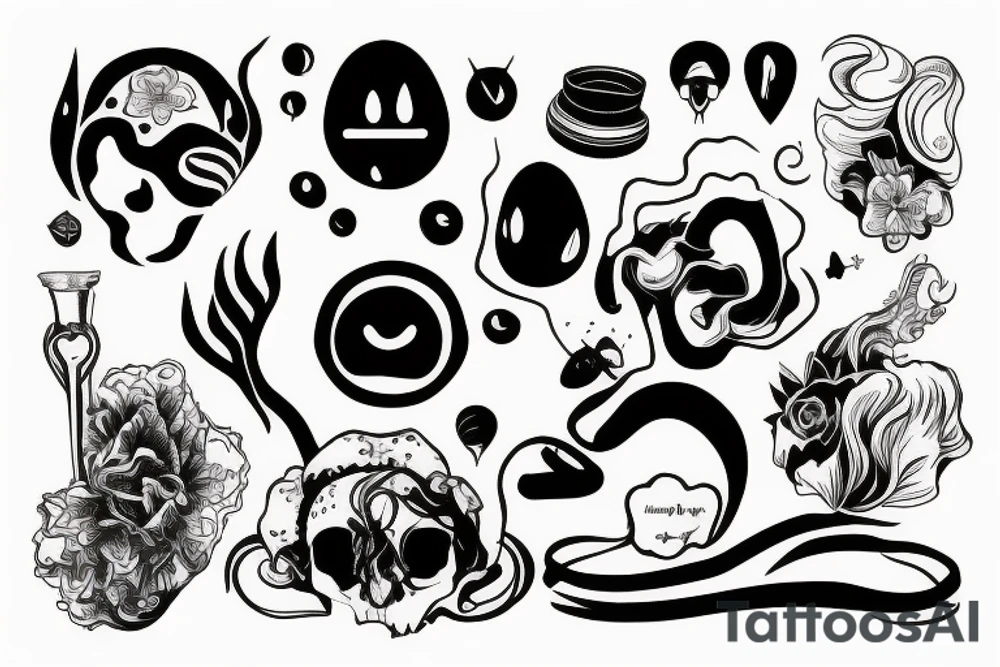 Chemical dopamine drawing tattoo idea