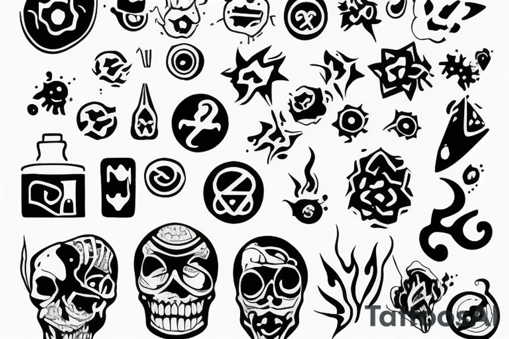 Chemical dopamine drawing tattoo idea