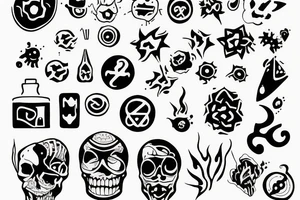 Chemical dopamine drawing tattoo idea