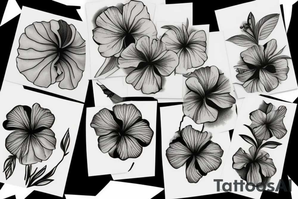 hibiscus flower tattoo idea