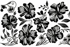hibiscus flower tattoo idea
