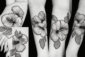 hibiscus flower tattoo idea