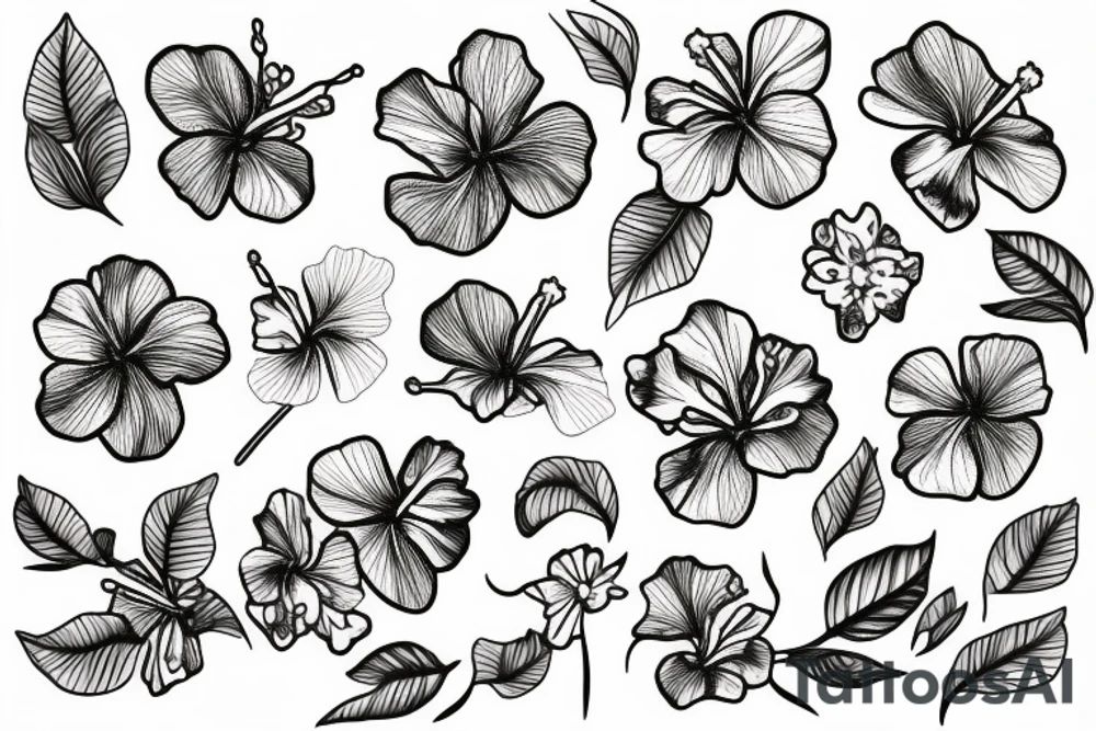 hibiscus flower tattoo idea