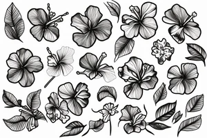 hibiscus flower tattoo idea