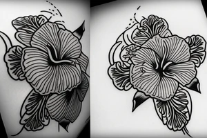 hibiscus flower tattoo idea