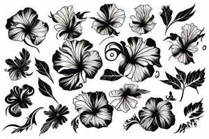 hibiscus flower tattoo idea