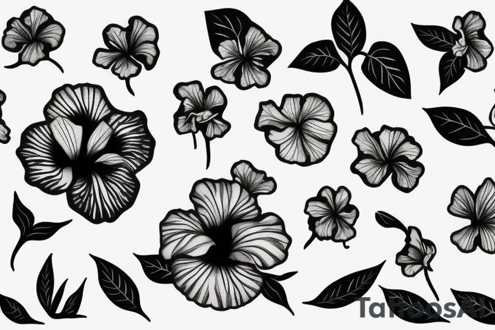 hibiscus flower tattoo idea