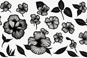 hibiscus flower tattoo idea
