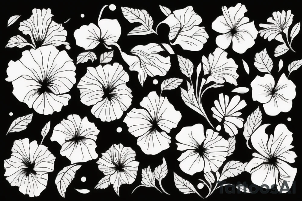hibiscus flower tattoo idea