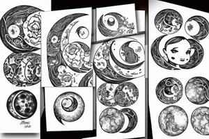 pretty moon tattoo idea