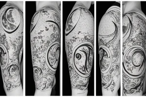 pretty moon tattoo idea
