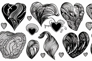 Ocean heart tattoo idea