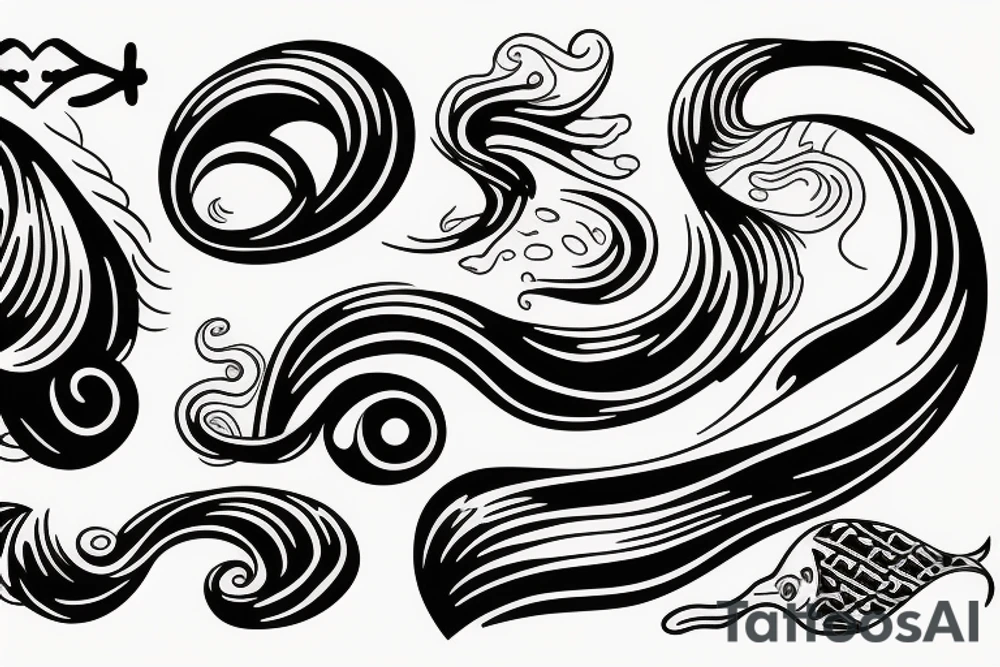 ocean wave tattoo idea