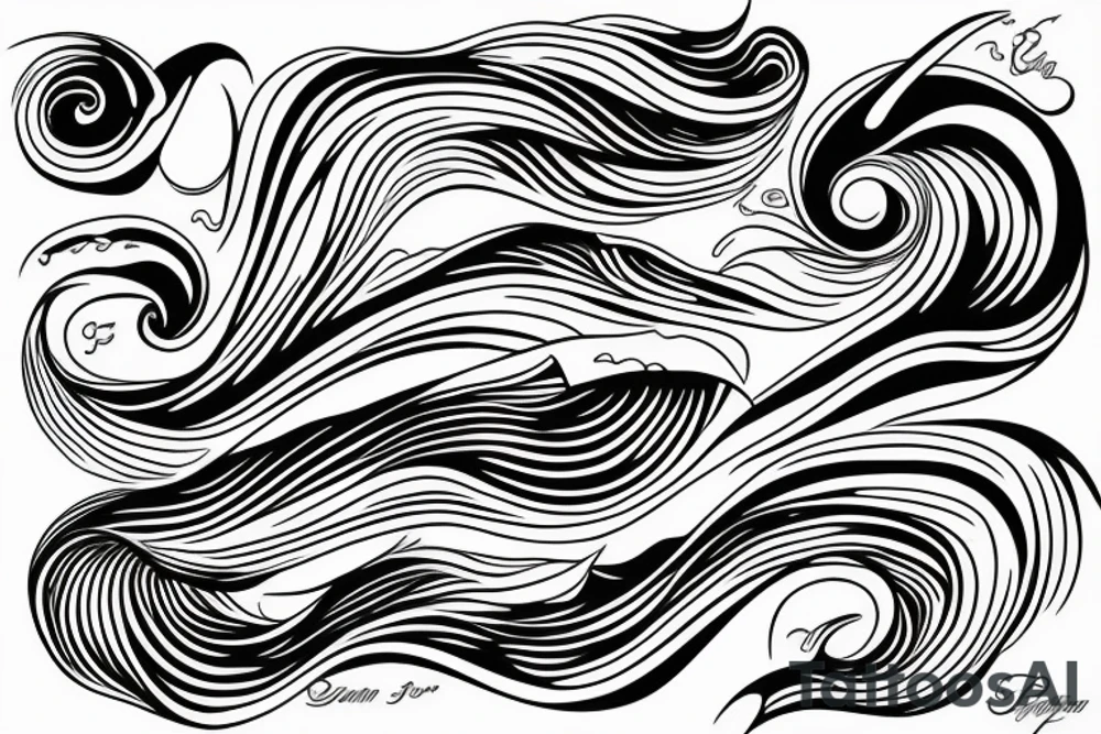 ocean wave tattoo idea