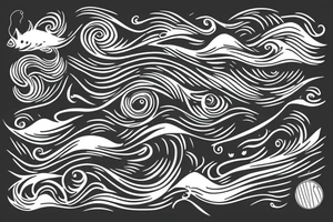 ocean wave small tattoo idea