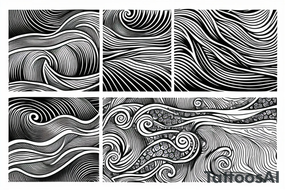 ocean wave small tattoo idea