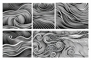ocean wave small tattoo idea