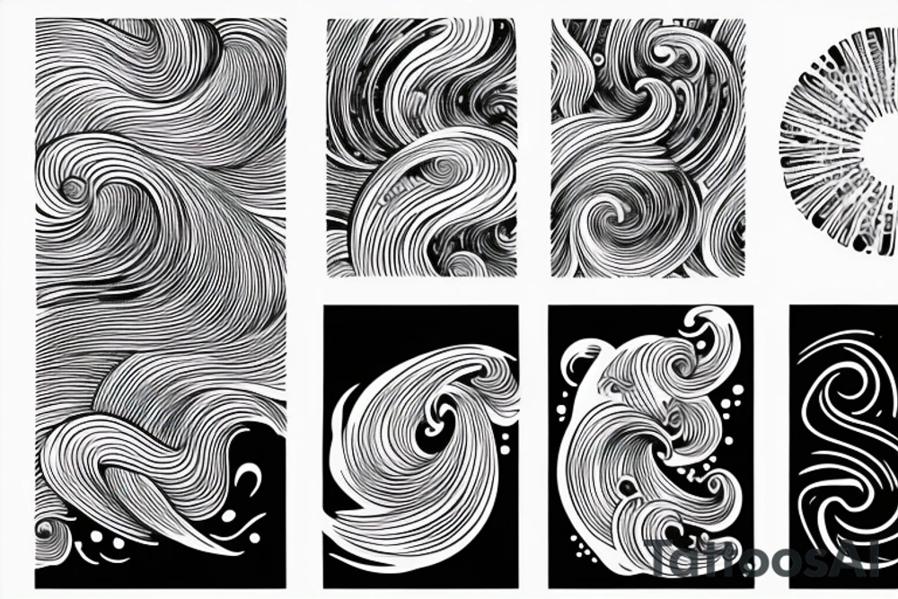 ocean wave small tattoo idea