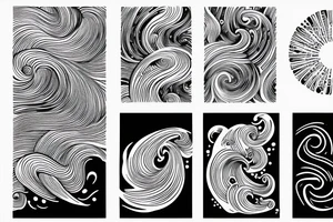 ocean wave small tattoo idea
