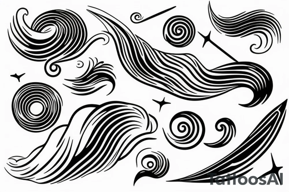 ocean wave small tattoo idea