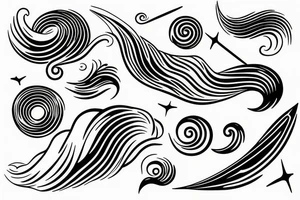 ocean wave small tattoo idea