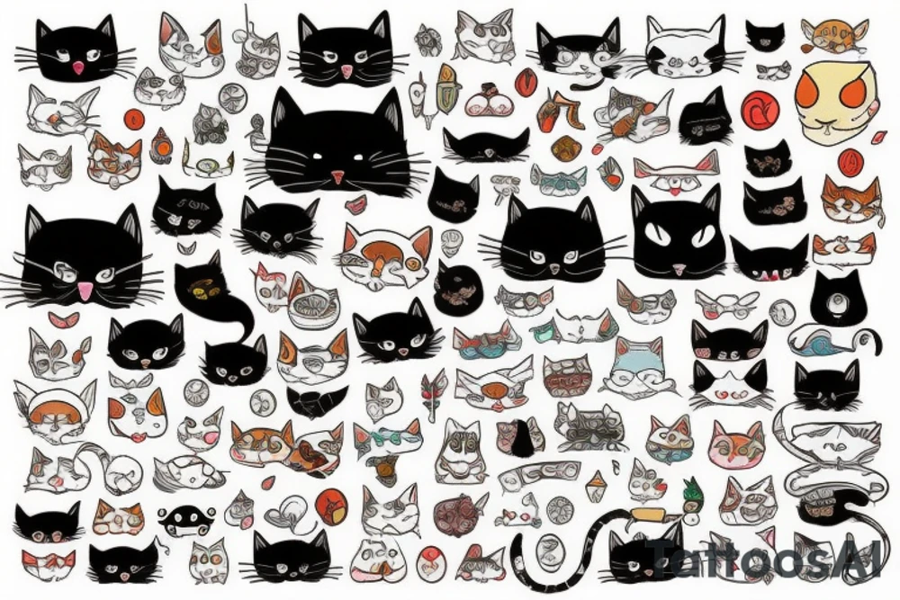 Cats tattoo idea