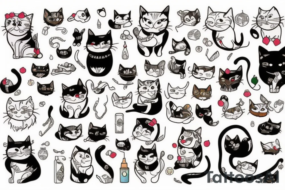 Cats tattoo idea