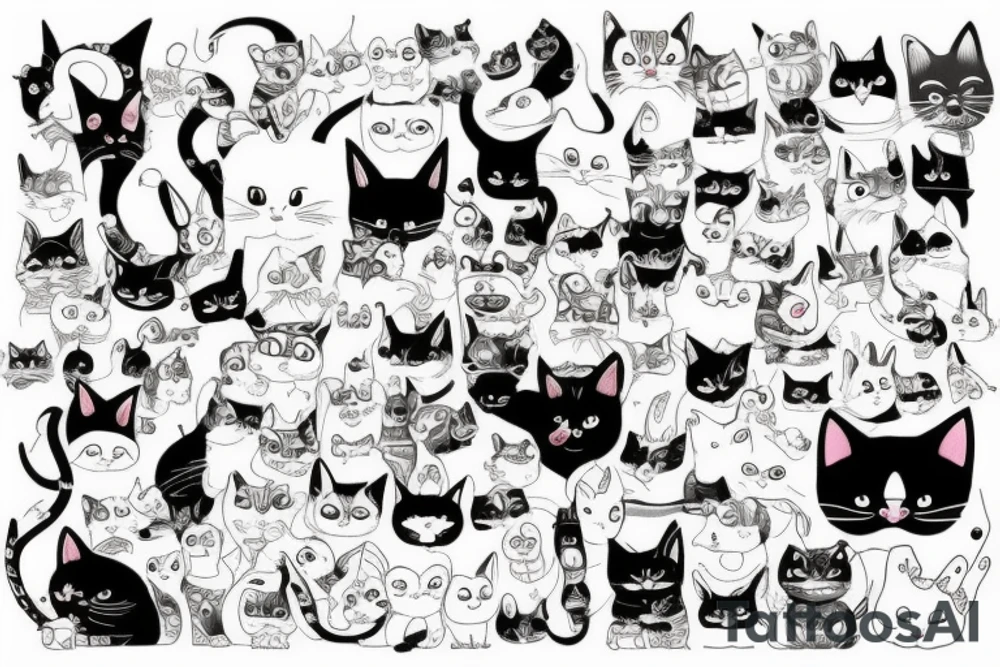 Cats tattoo idea