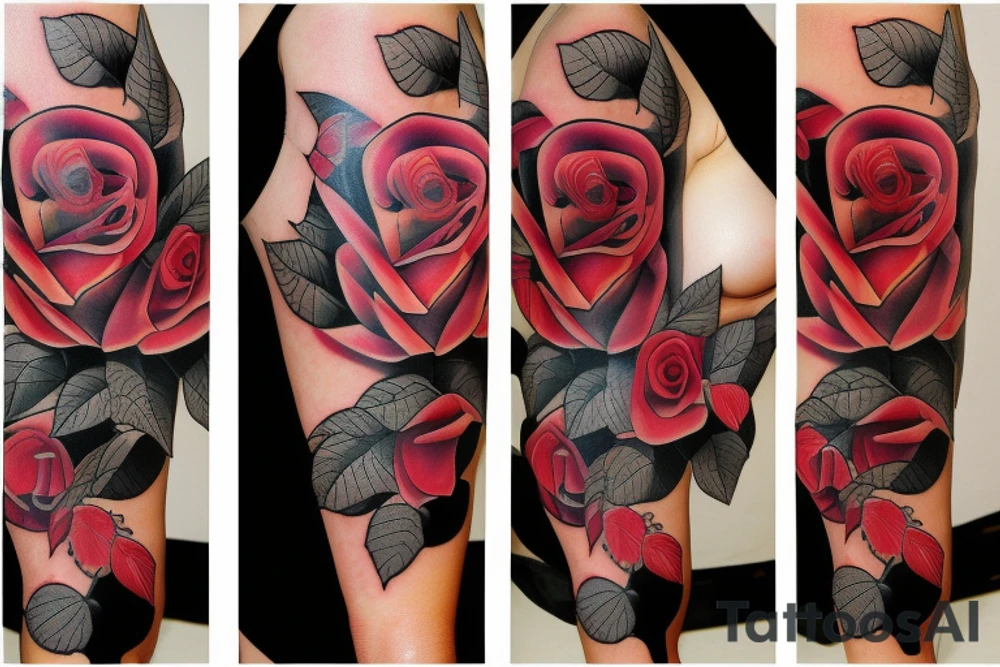Rose on the table tattoo idea