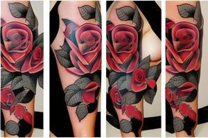 Rose on the table tattoo idea