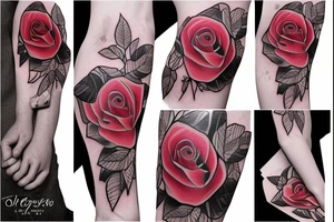 Rose on the table tattoo idea