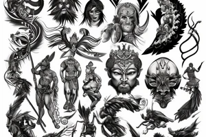 Gods warrior tattoo idea