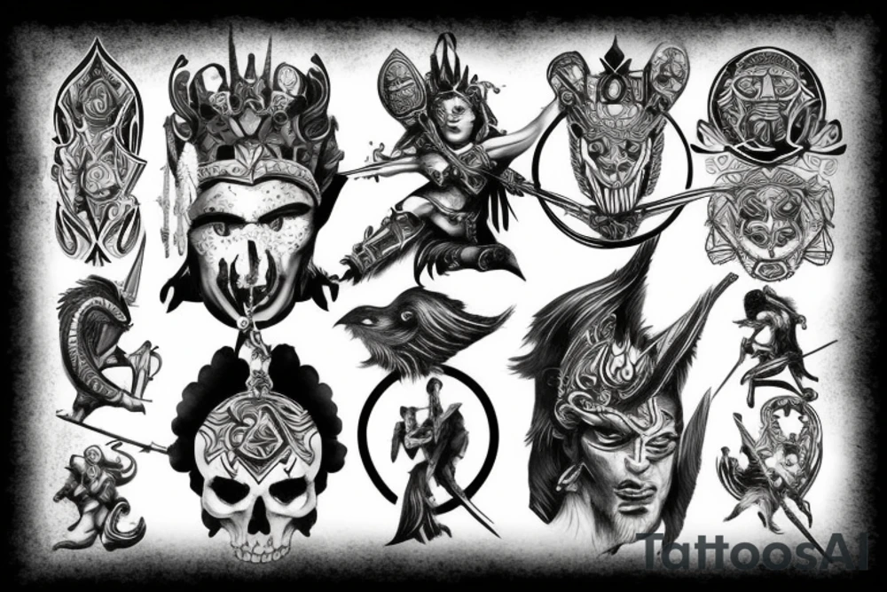 Gods warrior tattoo idea