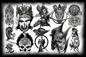 Gods warrior tattoo idea