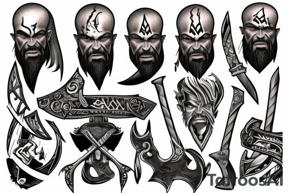 Kratos with his axe tattoo idea