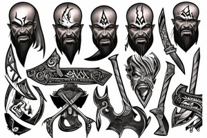 Kratos with his axe tattoo idea