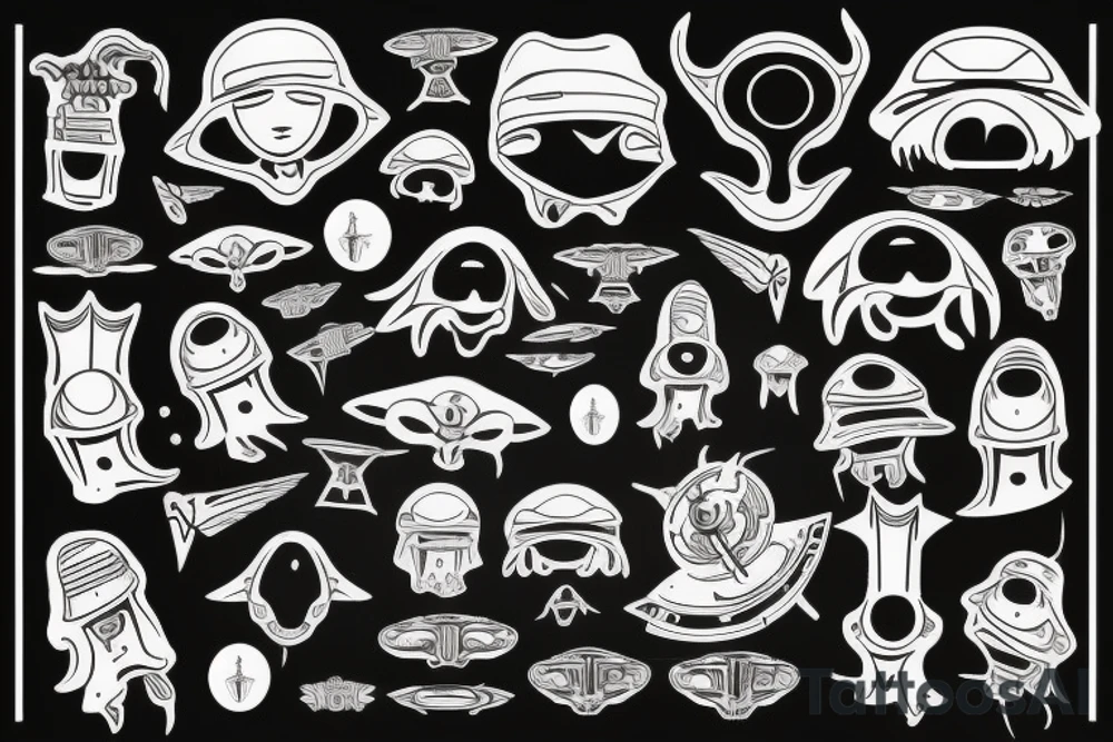 UFO and alien tattoo idea