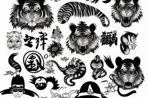 Ginger tiger tattoo idea