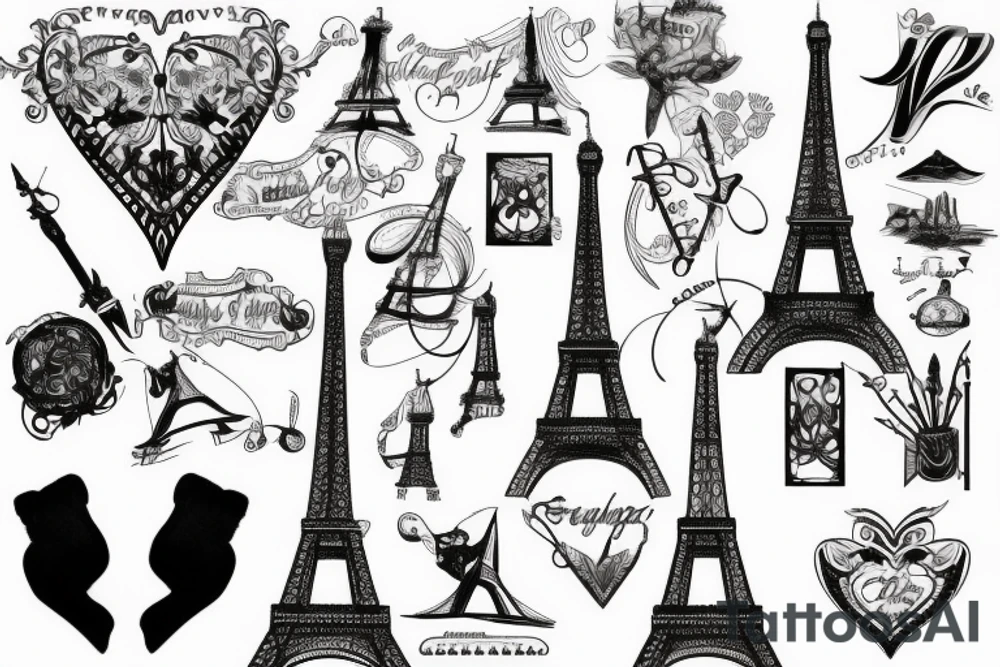 Eiffel Tower tattoo idea