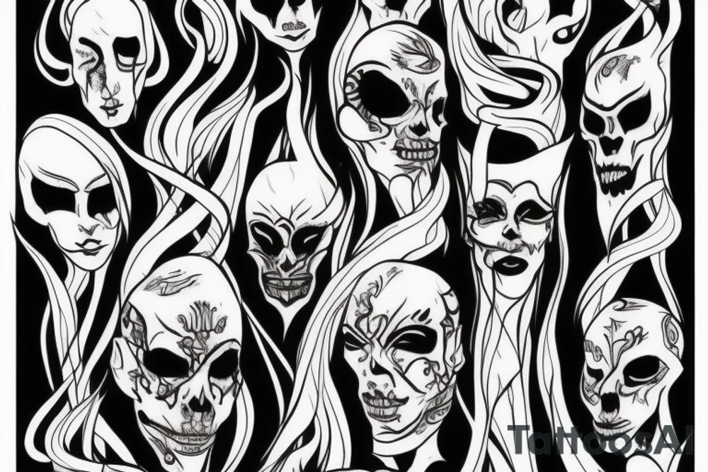 tall and menacing beings who can shroud themselves in fire, darkness, and shadow. They are armed with fiery whips tattoo idea