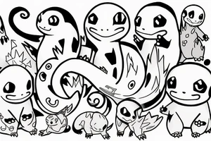 Dark charmander tattoo idea