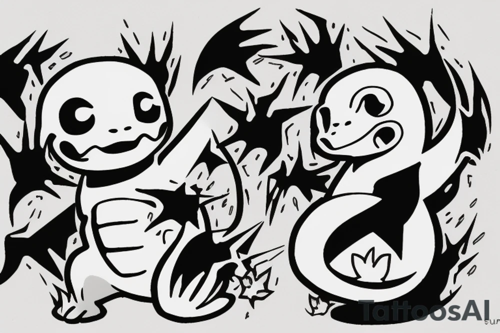 Dark charmander tattoo idea