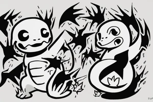 Dark charmander tattoo idea