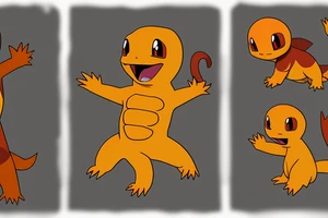 charmander from pokemon touched by darkness tattoo idea