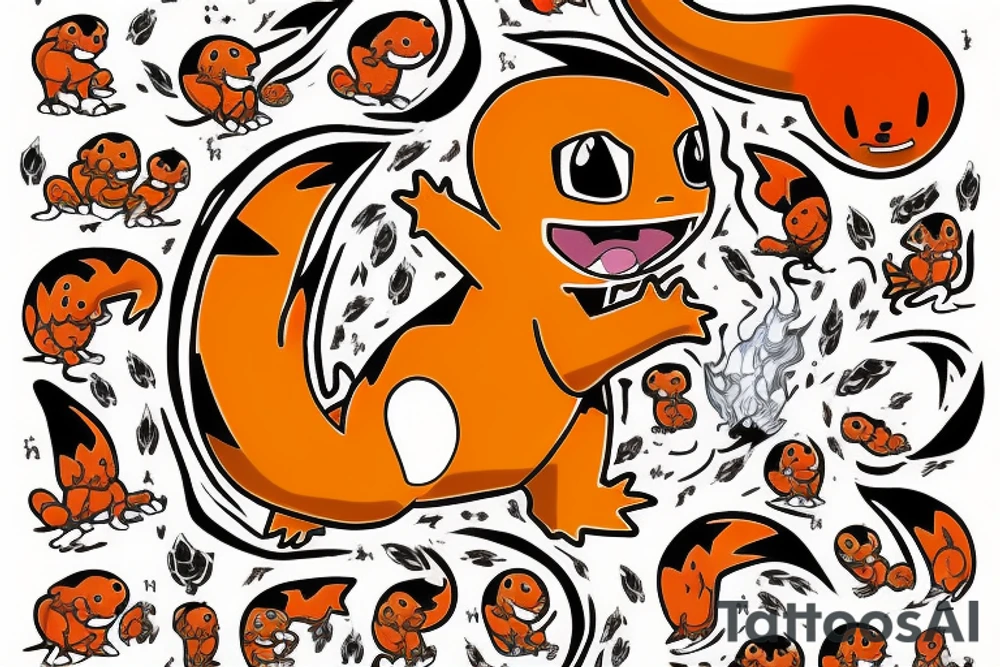 charmander from pokemon tattoo idea
